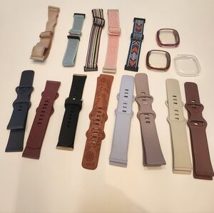 Assorted Silicone and Woven Watch Bands - Multi Color Set